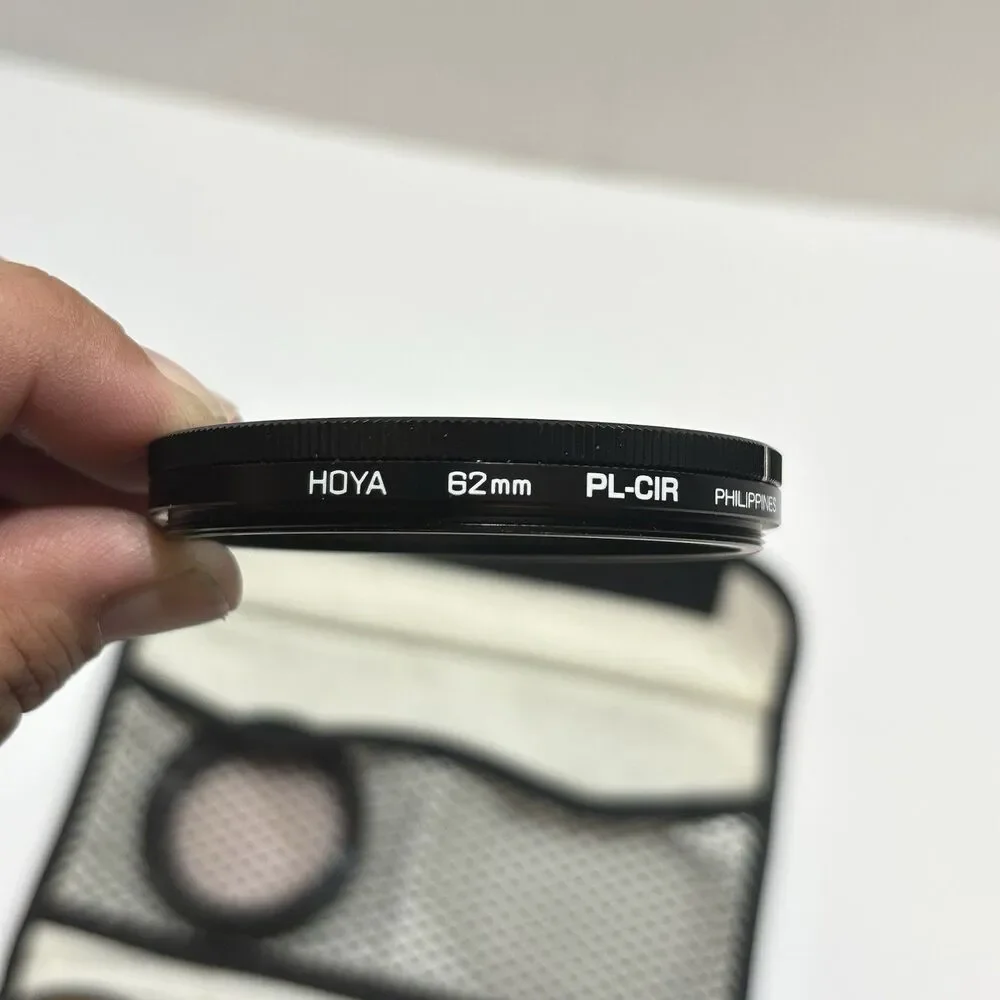 Tiffen, Hoya, Morris- Assortment of filters in folding Tiffen case 52mm 62mm
